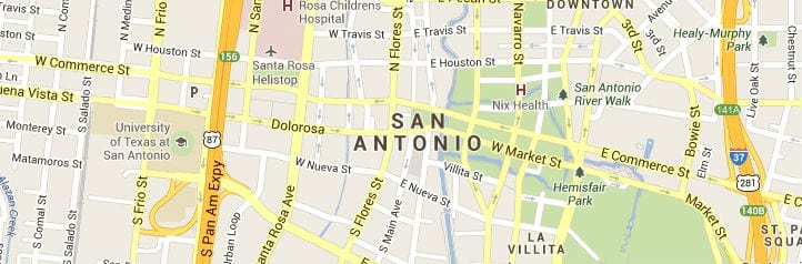 San Antonio Texas Map of Answering Service Coverage Area