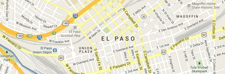 El Paso Texas Map 